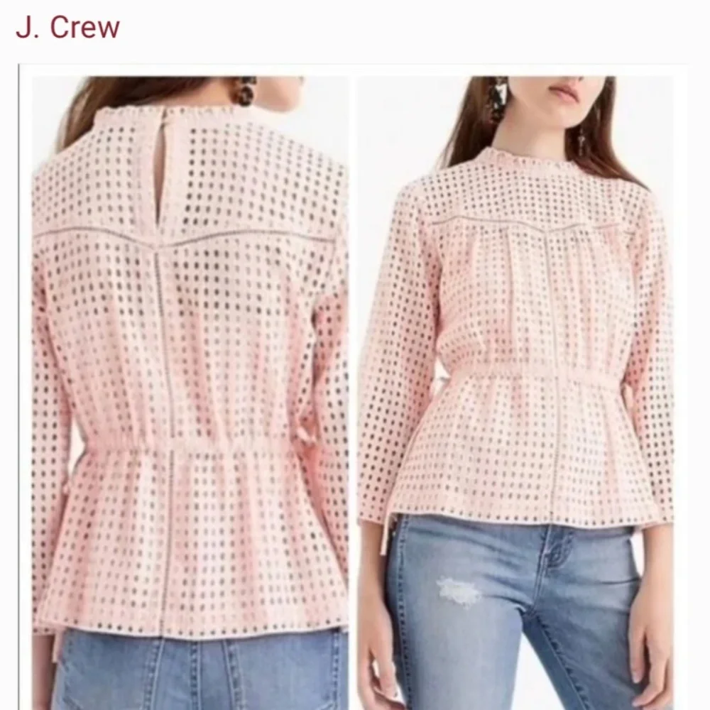J Crew Point sur eyelet blouse‎ . Worn 3x . Retail 98